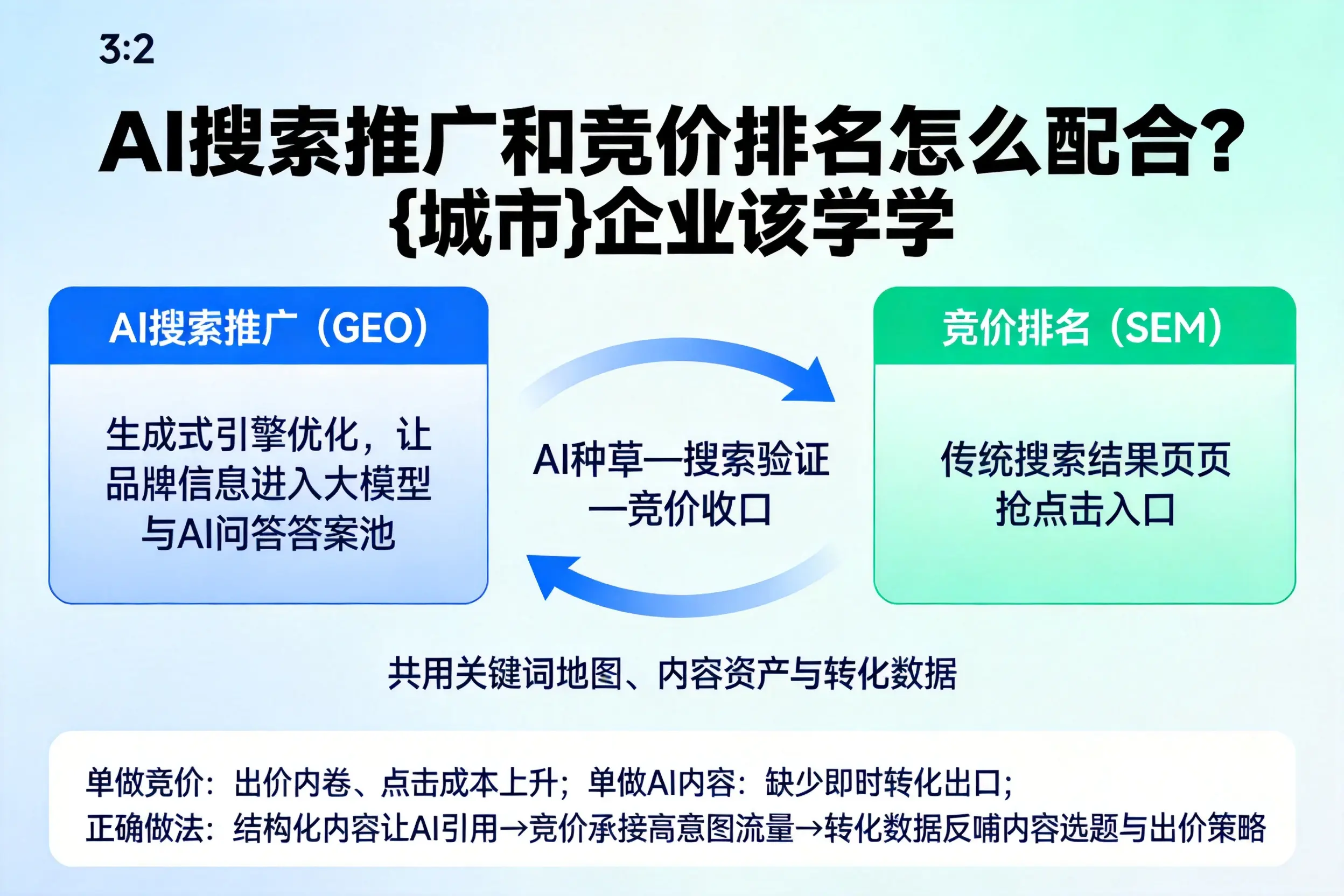 AI搜索推广和竞价排名怎么配合？西双版纳企业该学学