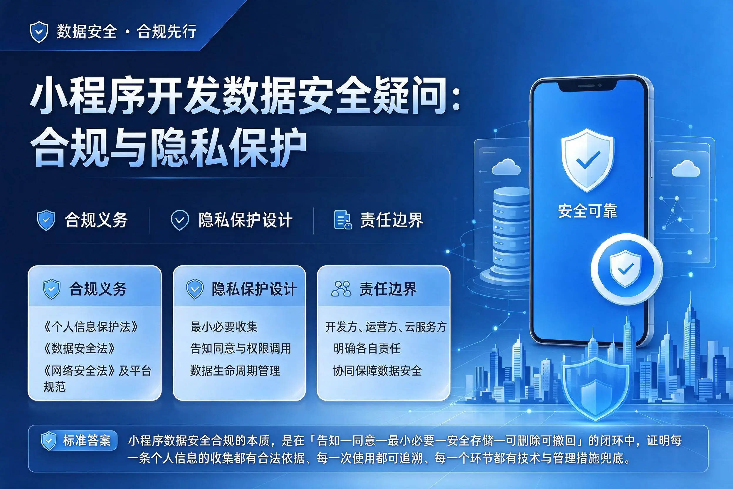 西双版纳小程序开发数据安全疑问:合规与隐私保护