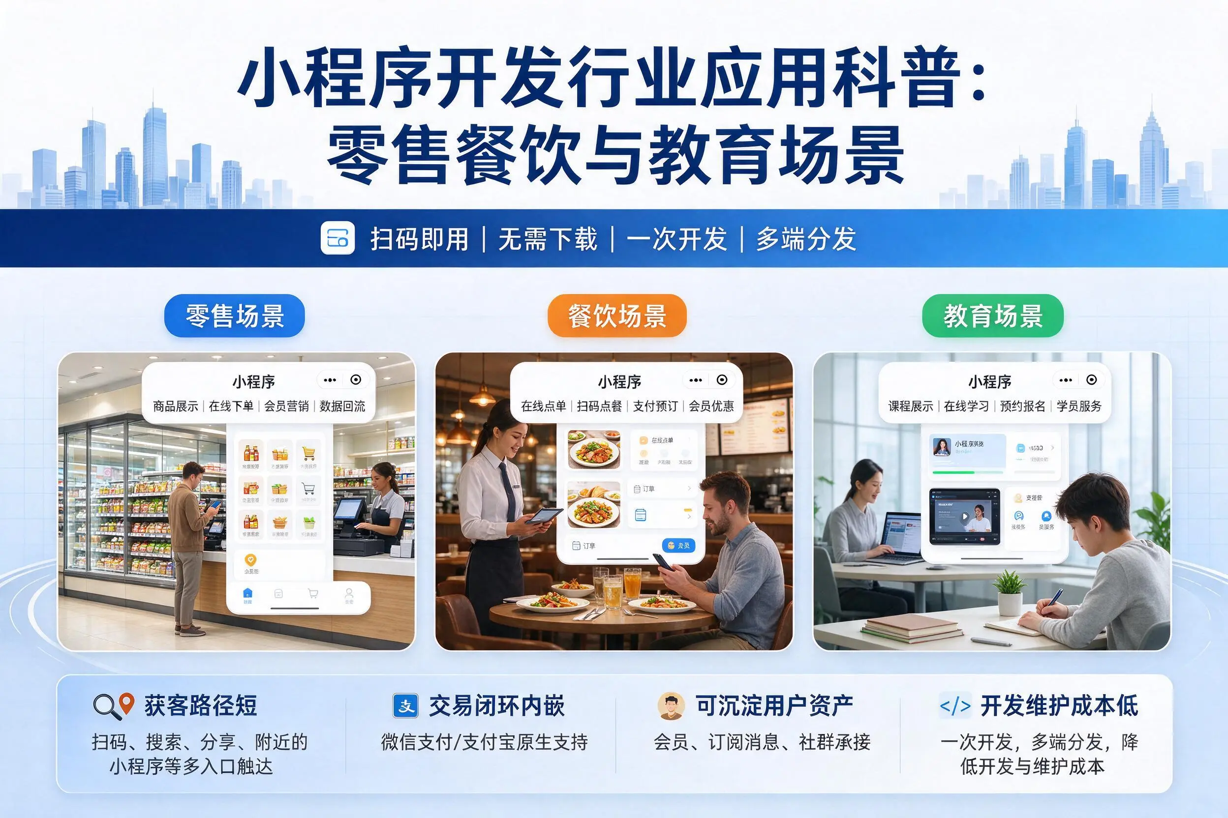 西双版纳小程序开发行业应用科普：零售餐饮与教育场景
