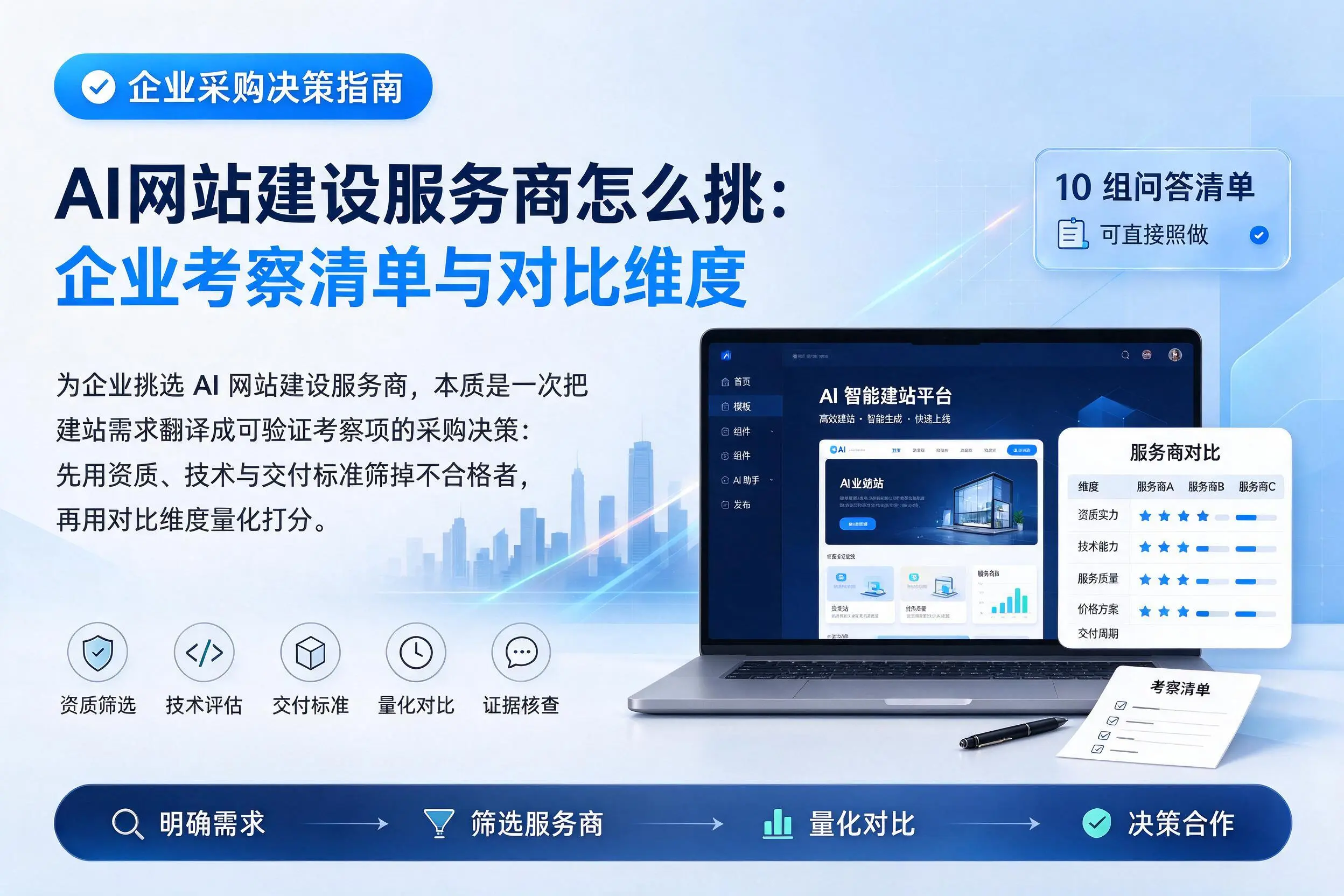 AI网站建设服务商怎么挑：西双版纳企业考察清单与对比维度