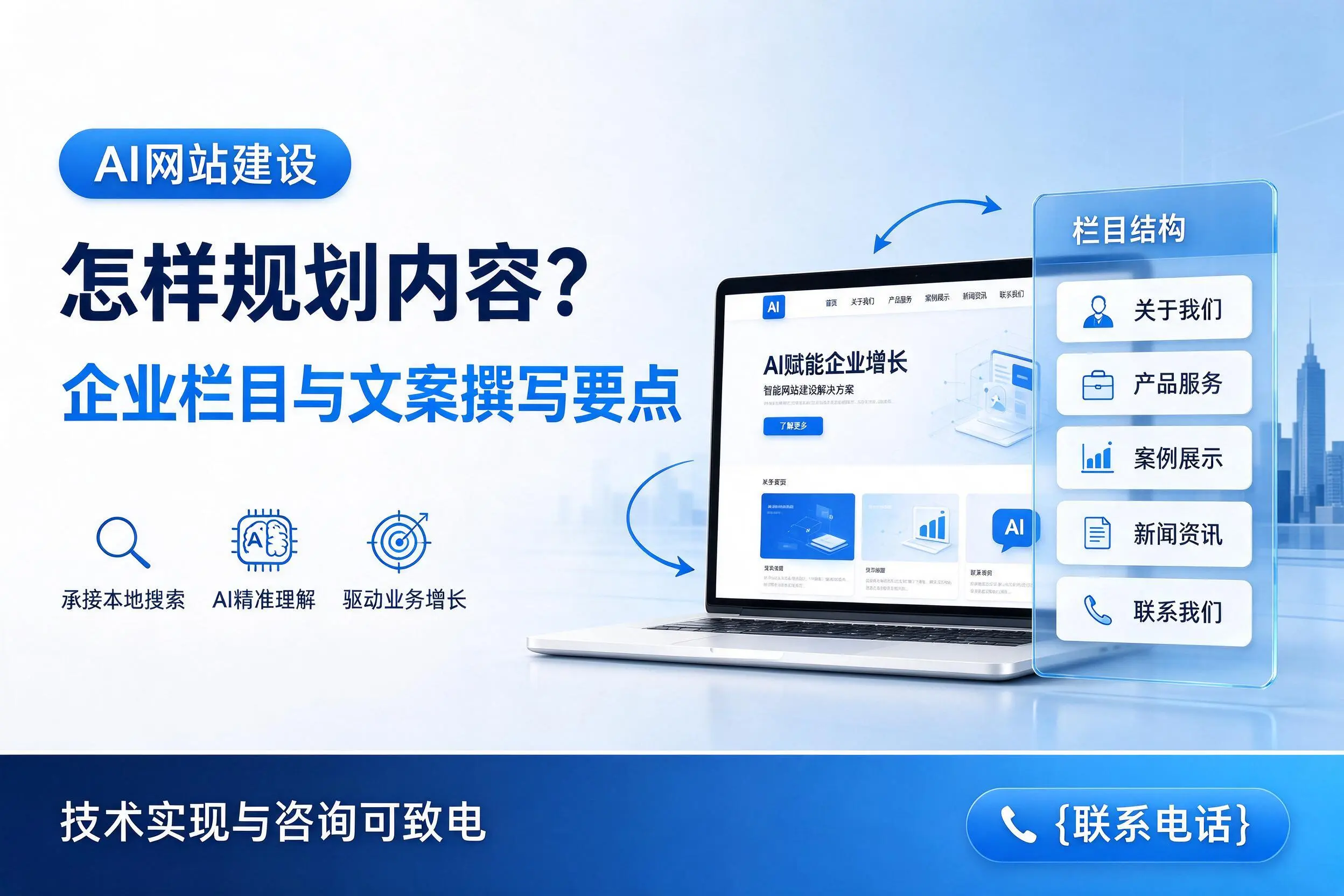 AI网站建设怎样规划内容?西双版纳企业栏目与文案撰写要点