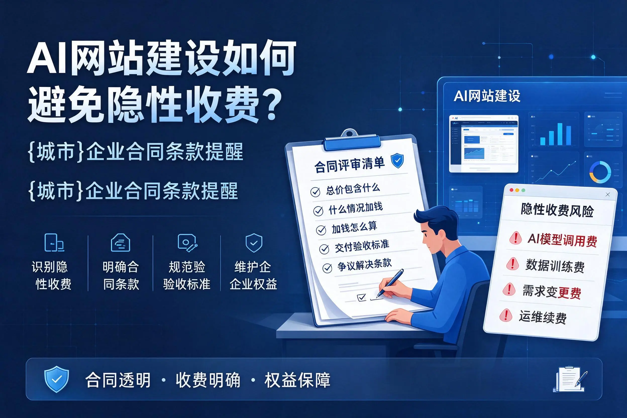 AI网站建设如何避免隐性收费?西双版纳企业合同条款提醒